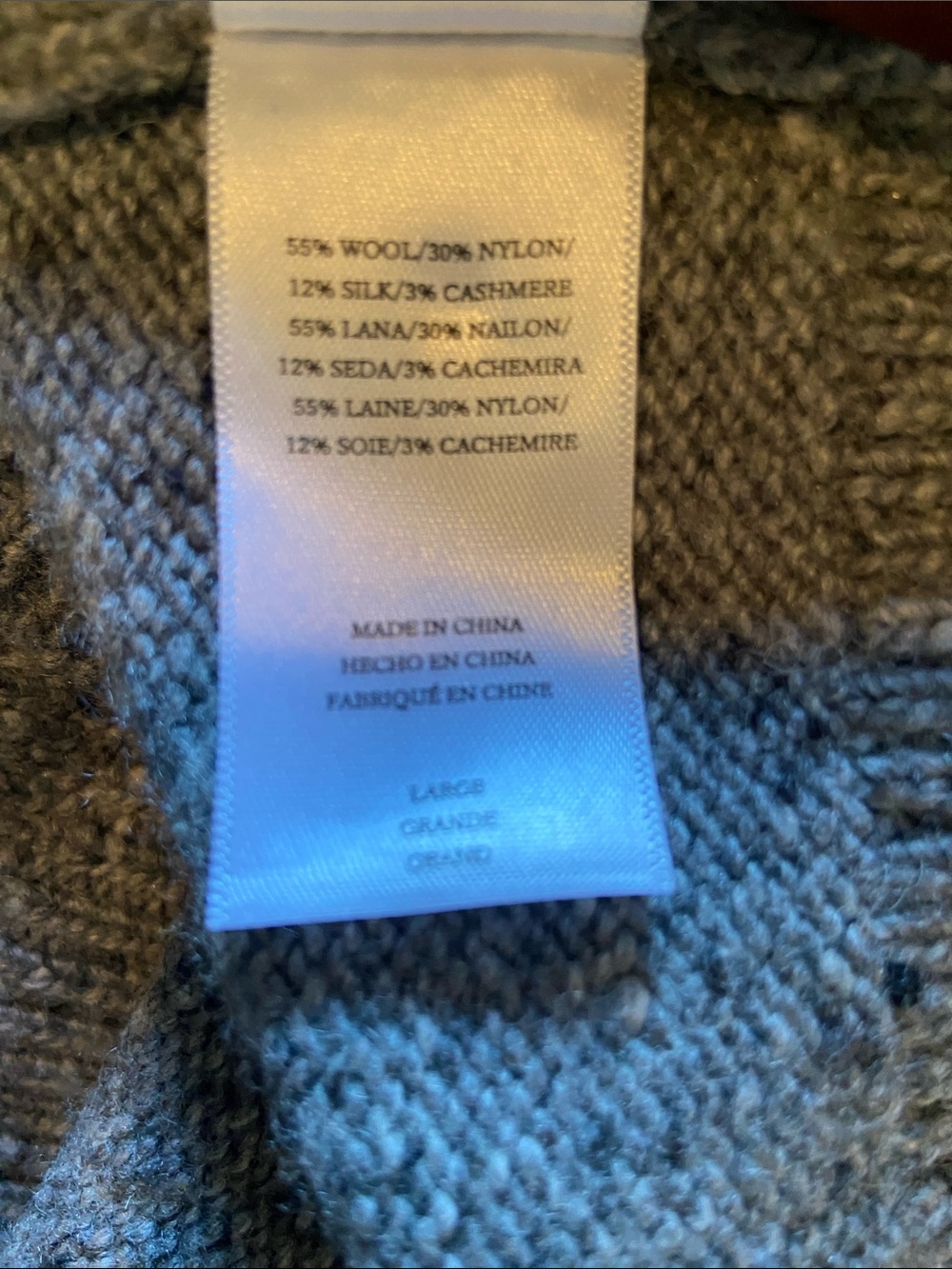 Rails Men's Harding Henley Melange Raglan Sweater Speckled Gray Size L - Picture 8 of 8